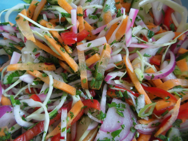 zoetzure groente salade
